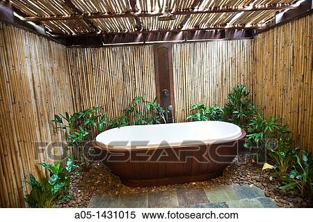 Bathroom, Hotel Rayavadee, Hat Phra Nang, Krabi, Thailand View Large Photo Image Stock Photography - Bathroom, Hotel Rayavadee, Hat Phra Nang, Krabi, Thailand. Fotosearch