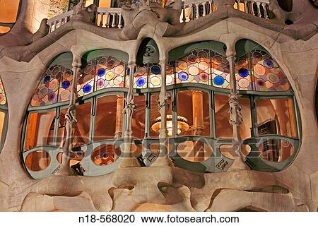 Stock Image - Batll? House (1904-06 by Gaud? ), Barcelona. Catalonia, Spain. Fotosearch