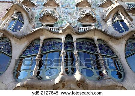 Batll? House, by Gaud?. Barcelona. Spain. View Large Photo Image Stock Photography - Batll? House, by Gaud?. Barcelona. Spain.. Fotosearch