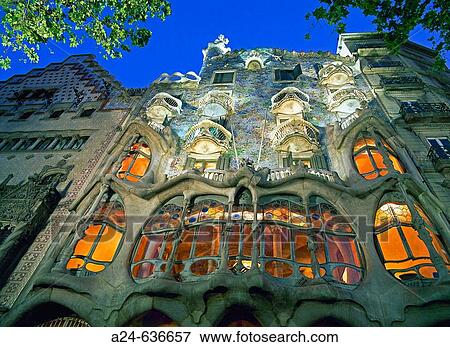 Batllo House by Gaudi, Barcelona. Catalonia, Spain (April 2007) View Large Photo Image Stock Photo - Batllo House by Gaudi, Barcelona. Catalonia, Spain (April 2007). Fotosearch