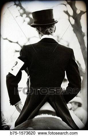 Stock Image - Batminton, England, UK, horse racing, 1972, vintage. Fotosearch