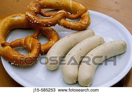 Bavarian veal sausage, Germany View Large Photo Image Stock Image - Bavarian veal sausage, Germany. Fotosearch