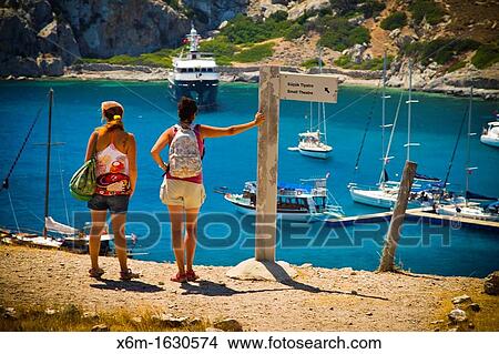 Bay and sailing ships in Knidos ancient Greek city ruins Datca peninsula, Mugla province, Turkey View Large Photo Image Picture - Bay and sailing ships in Knidos ancient Greek city ruins Datca peninsula, Mugla province, Turkey. Fotosearch