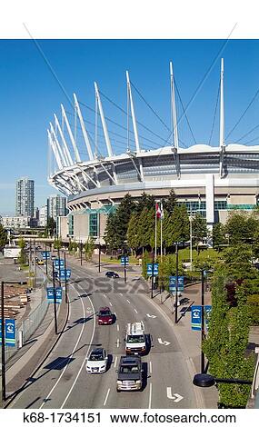 Stock Image - BC Place Stadium in downtown Vancouver, BC, Canada. Fotosearch