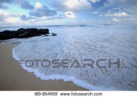 Beach and Surfer on Maui View Large Photo Image Stock Photo - Beach and Surfer on Maui. Fotosearch