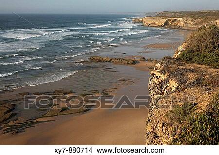 Beach at Monte Clerigo near Aljezur in the Algarve, Portugal View Large Photo Image Picture - Beach at Monte Clerigo near Aljezur in the Algarve, Portugal. Fotosearch