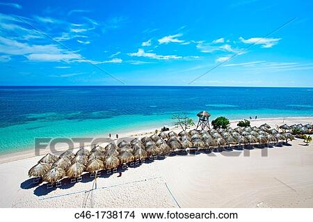 Picture - Beach at Montego Bay, Jamaica, West Indies, Caribbean, Central America.. Fotosearch