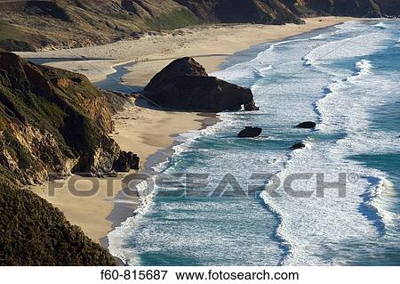 Beach at the Big Sur route US1, California, USA View Large Photo Image Stock Photo - Beach at the Big Sur route US1, California, USA. Fotosearch