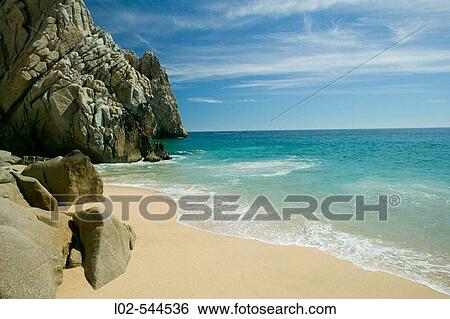 Beach at tip of Baja, Cabo San Lucas, Mexico View Large Photo Image Stock Photograph - Beach at tip of Baja, Cabo San Lucas, Mexico. Fotosearch