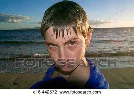 beach Boy with upset expression View Large Photo Image Stock Image - beach Boy with upset expression. Fotosearch