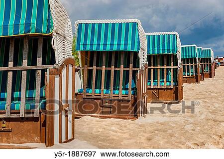 Beach chairs at the Baltic Sea beach, Baltic resort Bansin, Usedom Island, County Vorpommern-Greifswald, Mecklenburg-Western Pomerania, Germany, Europe View Large Photo Image Stock Photo - Beach chairs at the Baltic Sea beach, Baltic resort Bansin, Usedom Island, County Vorpommern-Greifswald, Mecklenburg-Western Pomerania, Germany, Europe. Fotosearch