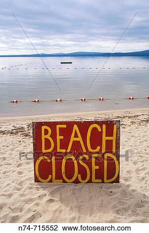 Beach Closed sign View Large Photo Image Stock Image - Beach Closed sign. Fotosearch
