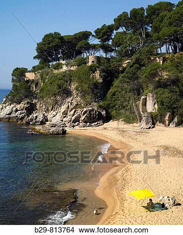 Picture - Beach, Costa Brava. Girona province, Catalonia, Spain. Fotosearch