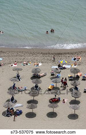 Beach, Costa del Sol. MBlaga province, Andalusia, Spain View Large Photo Image Stock Photography - Beach, Costa del Sol. MBlaga province, Andalusia, Spain. Fotosearch