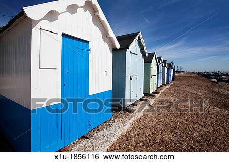 Beach Huts at Felixstowe Suffolk England View Large Photo Image Stock Photograph - Beach Huts at Felixstowe Suffolk England. Fotosearch