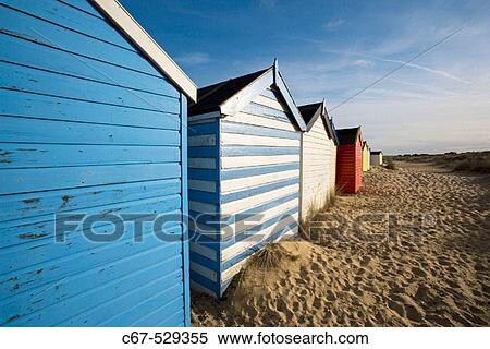 Beach Huts Southwold Suffolk UK View Large Photo Image Stock Photography - Beach Huts Southwold Suffolk UK. Fotosearch