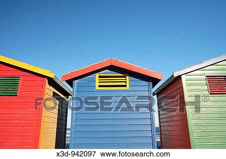 Beach Huts View Large Photo Image Stock Photo - Beach Huts. Fotosearch