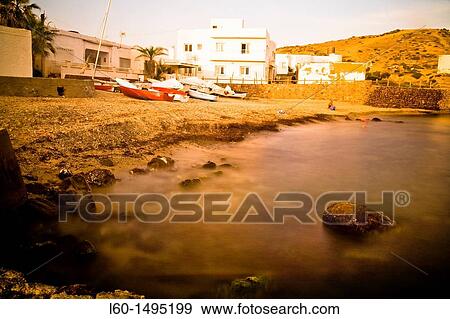 Beach in Isleta del Moro, Cabo de Gata, Almeria View Large Photo Image Stock Photo - Beach in Isleta del Moro, Cabo de Gata, Almeria. Fotosearch