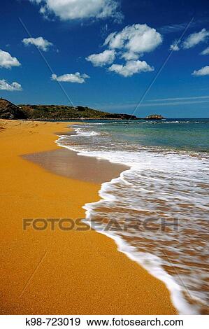 Stock Photo - Beach of Cavalleria, Ferragut, Minorca. Balearic Islands, Spain. Fotosearch