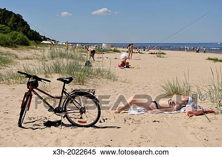 beach of Jurmala, Gulf of Riga, Latvia, Baltic region, Northern Europe. View Large Photo Image Stock Photography - beach of Jurmala, Gulf of Riga, Latvia, Baltic region, Northern Europe.. Fotosearch