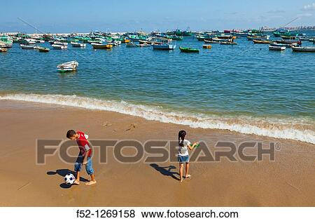 Stock Photo - Beach on the Corniche or Avenue July 26, City of Alexandria, Egypt, Mediterranean Sea. Fotosearch