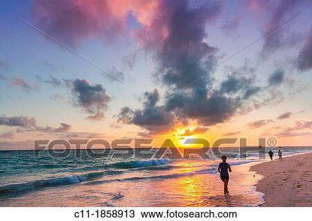 Stock Image - beach, Riu Palace, hotel, Punta Cana, Dominican Republic, Caribbean. Fotosearch