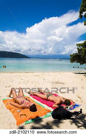 Stock Image - beach. sabah province. malaysia.. Fotosearch