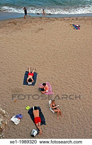 Stock Image - beach, Sant Marti d? Empuries, L? Escala, Catalonia, Spain. Fotosearch