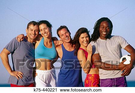 Stock Image - Beach soccer. Fotosearch