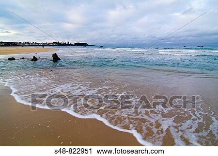 Beach Trengandin, Noja, Cantabria, Spain View Large Photo Image Stock Image - Beach Trengandin, Noja, Cantabria, Spain. Fotosearch