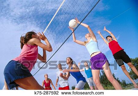 beach volleyball View Large Photo Image Stock Image - beach volleyball. Fotosearch