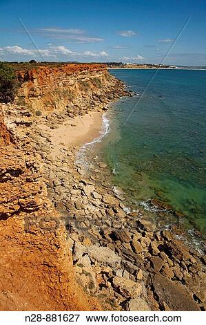 Stock Photo - Beaches, Cala del Quinto and Cala Camacho, Conil de la Frontera, Cadiz province, Andalusia, Spain. Fotosearch