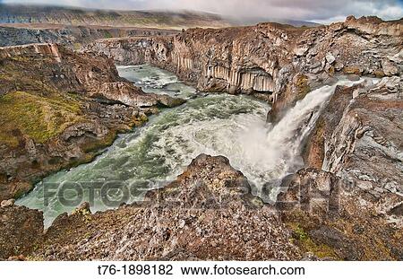 Beautiful Aldeyjarfoss waterfall in northern Iceland View Large Photo Image Stock Image - Beautiful Aldeyjarfoss waterfall in northern Iceland. Fotosearch