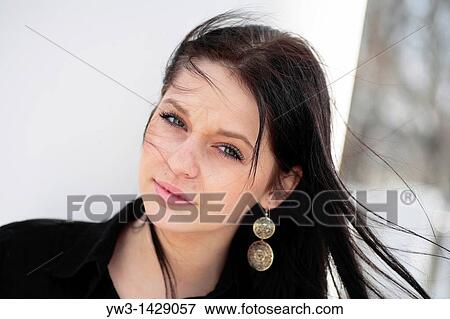 beautiful brunette outdoor portrait View Large Photo Image Stock Photo - beautiful brunette outdoor portrait. Fotosearch