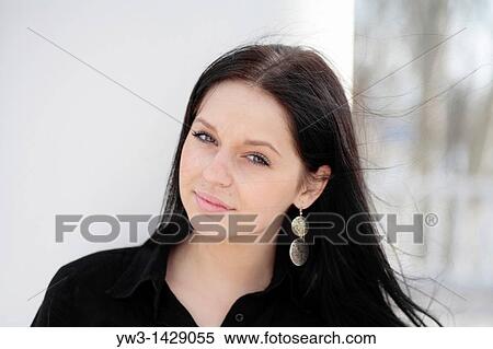 beautiful brunette outdoor portrait View Large Photo Image Stock Photography - beautiful brunette outdoor portrait. Fotosearch