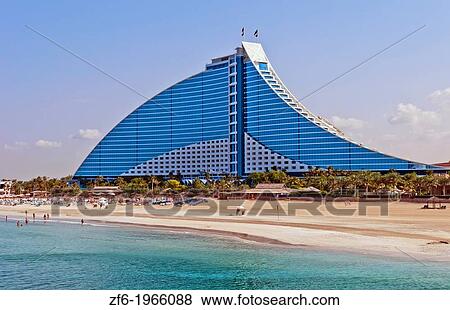 Beautiful Exclusive Hotel In Uae On Beach Called Jumeirah Beach Hotel Next To The 7 Star Burj Al Arab Hotel In Dubai In The United Arab Emirates