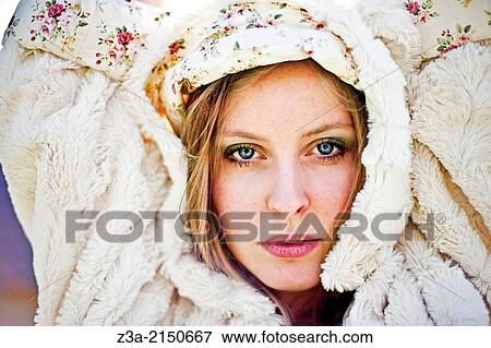 Stock Photo - Beautiful Girl Fashion Portrait, Kampina, Boxtel, Noord-Brabant, The Netherlands, Europe.. Fotosearch