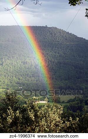 Beautiful rainbow in the Alps. Provence. France. View Large Photo Image Picture - Beautiful rainbow in the Alps. Provence. France.. Fotosearch