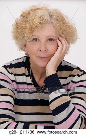 Beautiful senior woman, portrait View Large Photo Image Stock Photograph - Beautiful senior woman, portrait. Fotosearch