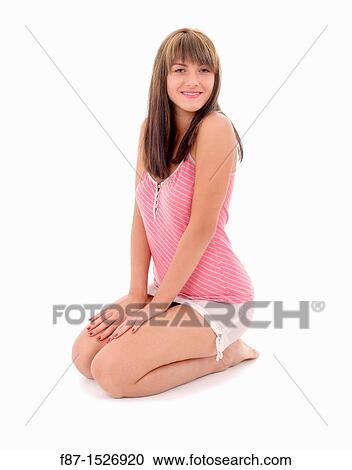 Beautiful sexy girl in short skirt on white background View Large Photo Image Stock Image - Beautiful sexy girl in short skirt on white background. Fotosearch