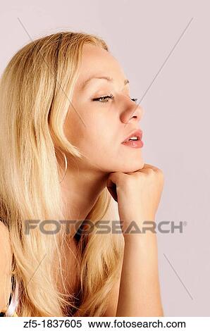 Stock Photography - Beautiful young blond woman. Fotosearch