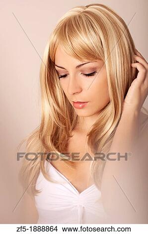 Picture - Beautiful young woman. Fotosearch