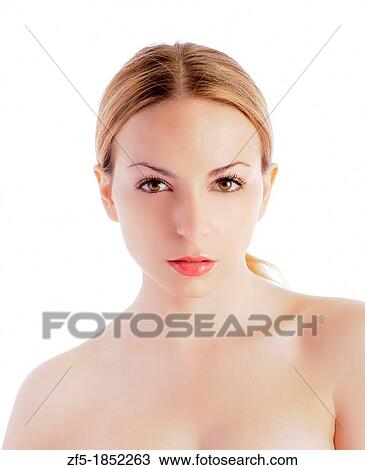 Stock Image - Beautiful young woman. Fotosearch