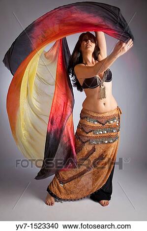 Beautifull belly dancer with veil View Large Photo Image Stock Image - Beautifull belly dancer with veil. Fotosearch