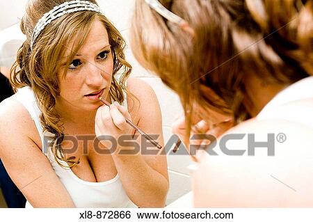 Beauty Care, Wedding day, Bride View Large Photo Image Stock Photograph - Beauty Care, Wedding day, Bride. Fotosearch