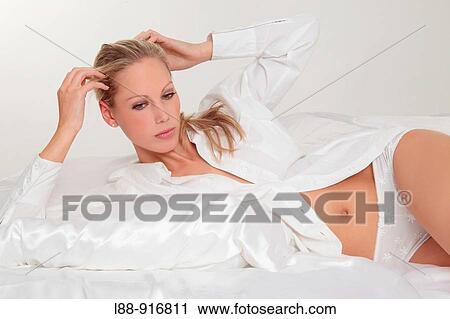 Stock Image - Beauty, Women, Indoor. Fotosearch