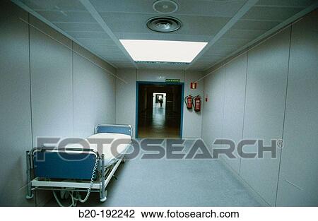 Bed in hospital emergency area View Large Photo Image Stock Image - Bed in hospital emergency area. Fotosearch