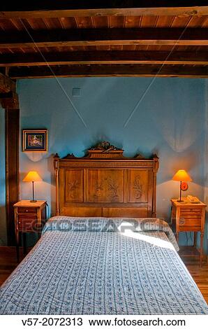 Bedroom in a rural hotel. View Large Photo Image Stock Image - Bedroom in a rural hotel.. Fotosearch