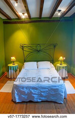 Bedroom in rural house View Large Photo Image Stock Photo - Bedroom in rural house. Fotosearch