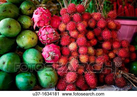 Stock Image - Bedugul Vegetable Market, Bali, Indonesia. Fotosearch